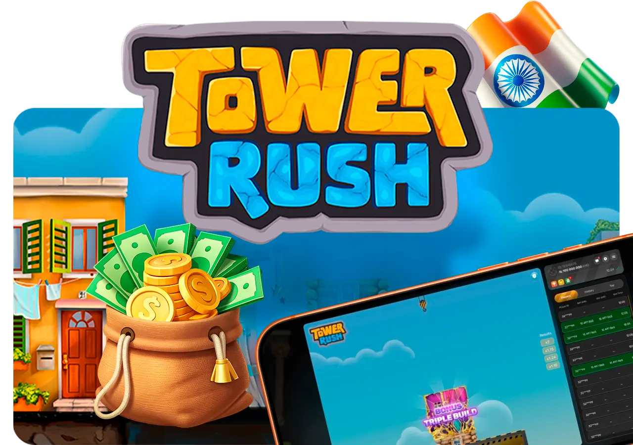 Tower Rush free demo mode — play with virtual chips, no deposit required